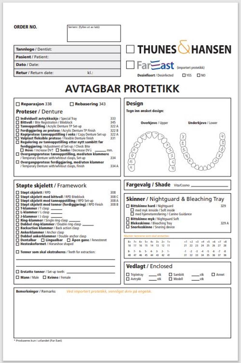 Ordreseddel Avtagbar (kr 0,- Fri frakt) (blokk av 25)